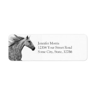 Etiqueta Rustic Galloping Cavalo Andaluz