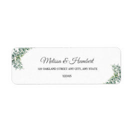 Etiqueta Rustic Greenery Eucalyptus Foliage Endereço de Dev