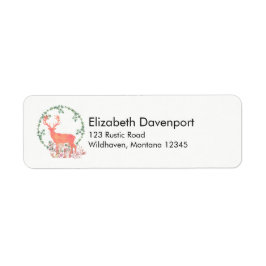 Etiqueta Rustic Reindeer Boho Watercolor