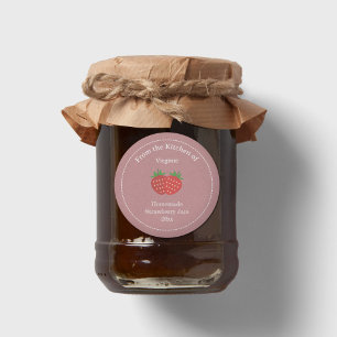 Etiqueta Rustic Strawberry Jam Label Sticker