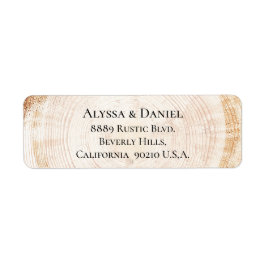 Etiqueta Rustic Wedding Wood grain tree bark ring Custom