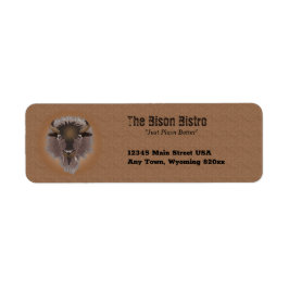 Etiqueta Rustic Westen Plains Bison