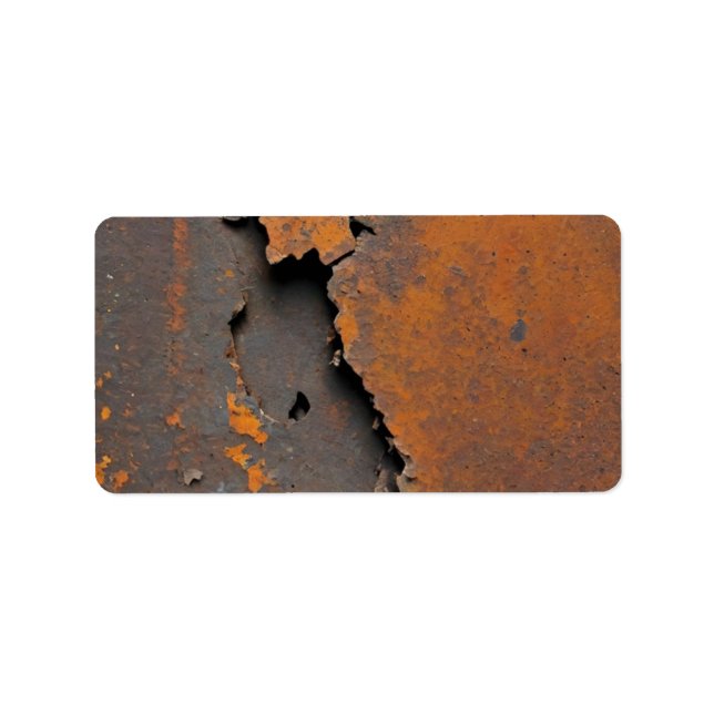 Etiqueta Rustic 'Worn' Metal Address Label  (Frente)