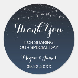 Etiqueta rústica do favor do casamento da noite