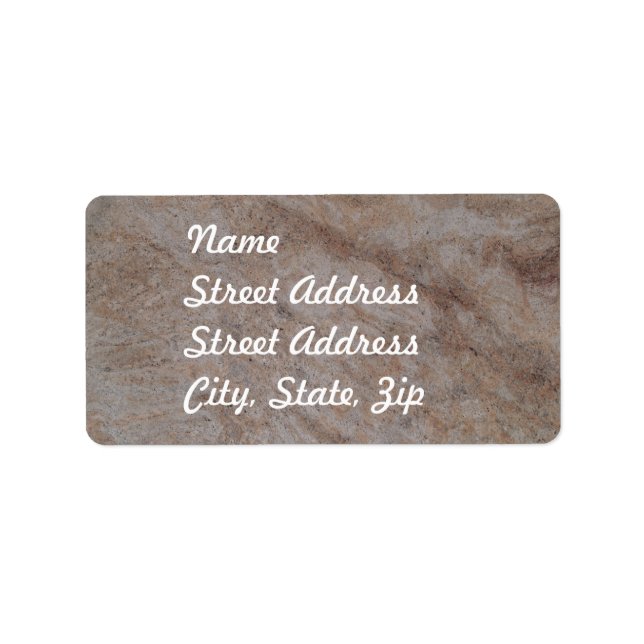 Etiqueta Rusty Brown Marble Address Sticker (Frente)