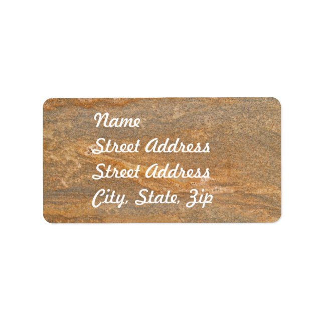 Etiqueta Rusty Brown Marble Address Sticker (Frente)