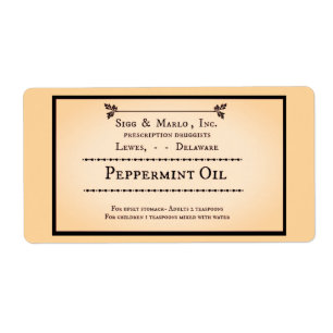 Etiqueta RX Lable / old-vintage / menta
