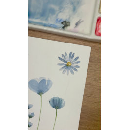 Etiqueta Sage Azul Poeira Flor Silvestre Casamento Endereço