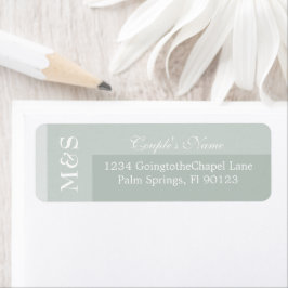 Etiqueta Sage Simple Modern Chic Script Wedding