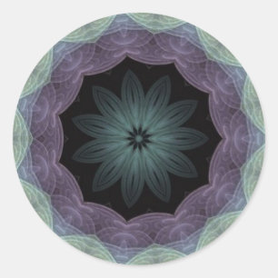 Etiqueta sagrado da geometria da flor branca preta