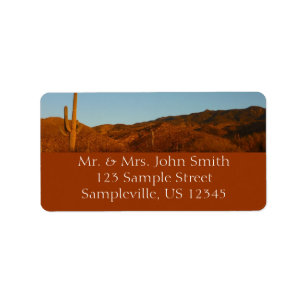 Etiqueta Saguaro Sunset I Arizona Desert Landscape