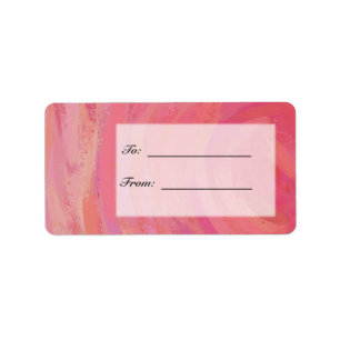 Etiqueta Salmon Swirl e Black Party