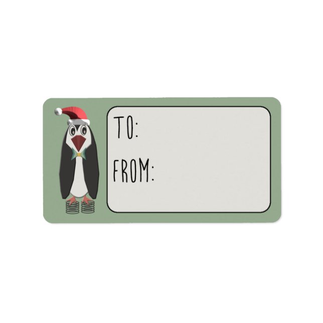 Etiqueta Saltando o Natal em Frente Para De (Frente)