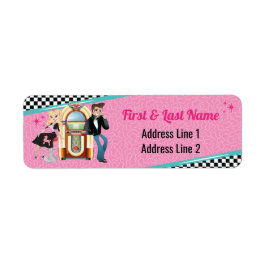 Etiqueta salto da Festa de aniversário do JK Retro Jukebox