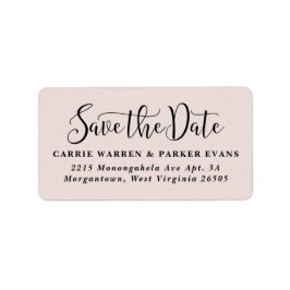 Etiqueta Salve a data simples endereço de devolução cor-de-