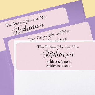 Etiqueta Salve o Dia Rosa Nome Personalizado Endereço de De