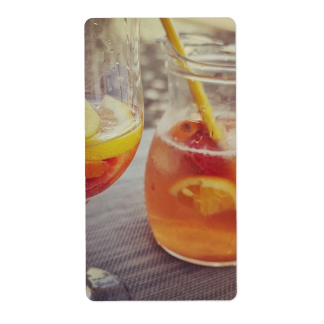 Etiqueta Sangria and Sunshine (Frente)