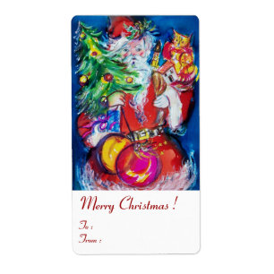 ETIQUETA SANTA CLAUS , BRINQUEDOS DE ÁRVORE DE NATAL E PRE