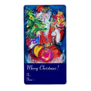ETIQUETA SANTA CLAUS, BRINQUEDOS DE ÁRVORE DE NATAL E PRES