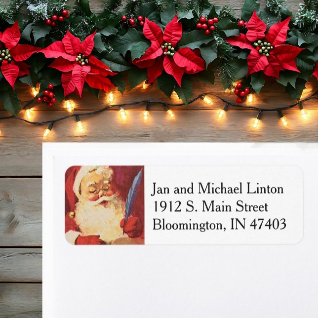 Etiqueta Santa Claus Christmas Personalizar Endereço de Dev (Criador carregado)