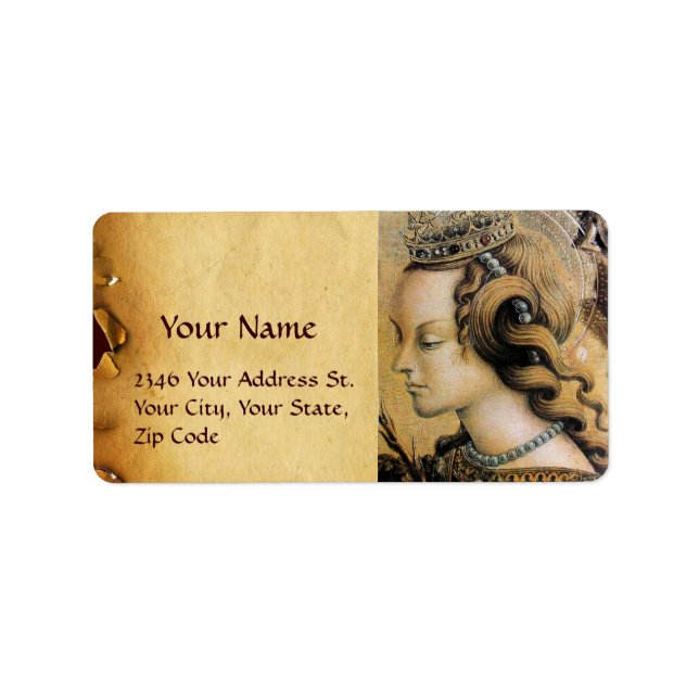 Etiqueta Santo Catherine de Alexandria (Frente)