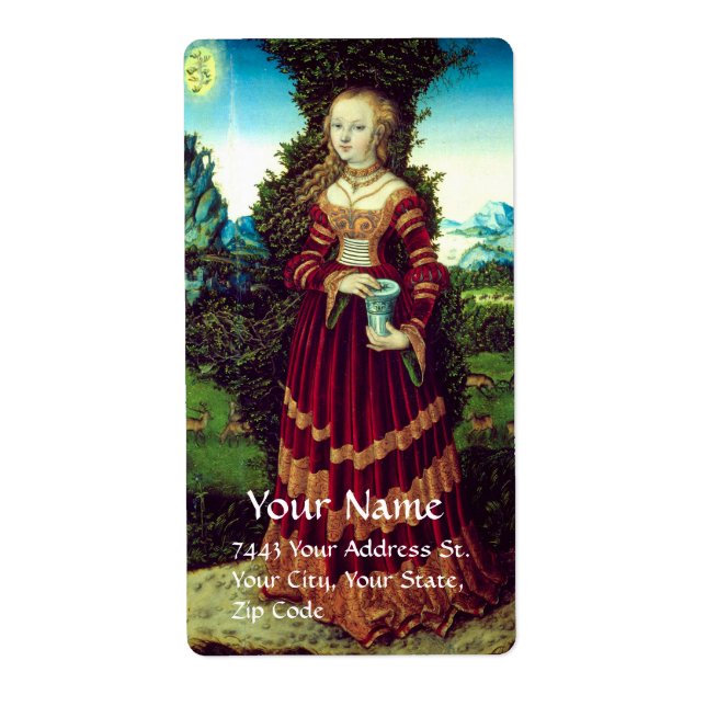 Etiqueta SANTO MARY MAGDALENE, Bacia Castanha (Frente)