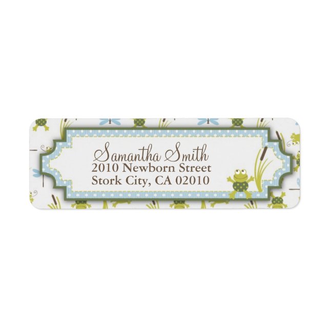 Etiqueta Sapo e Dragonfly (Frente)