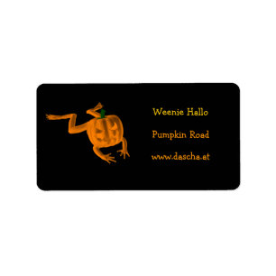 Etiqueta Sapo Orange Halloween