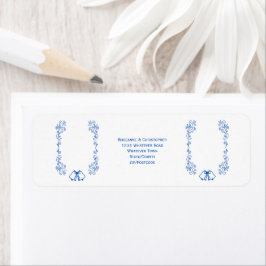 Etiqueta Sapphire Wedding Return Address Label Bells