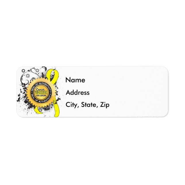 Etiqueta Sarcoma Warrior 23 (Frente)