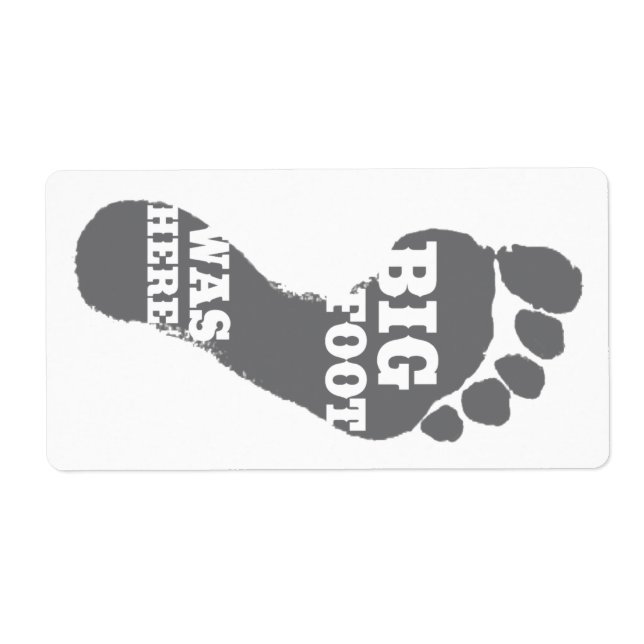 Etiqueta Sasquatch Hunter - Pé Grande (Frente)