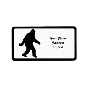 Etiqueta Sasquatch Squatchin' Silhouette