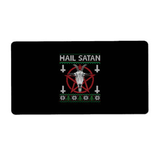 Etiqueta Satã de granizo Cabeça Pentagram Funny Satanás Fei