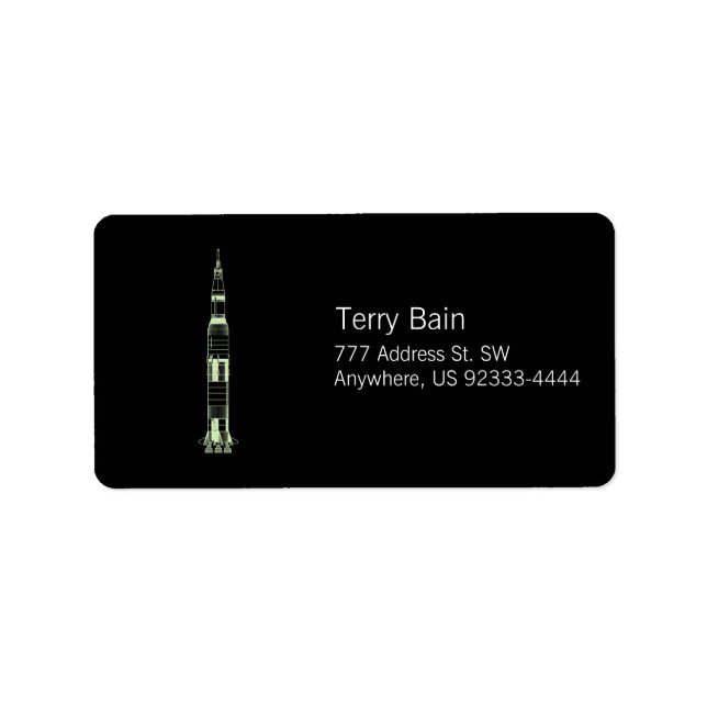 Etiqueta Saturn Rocket (Frente)