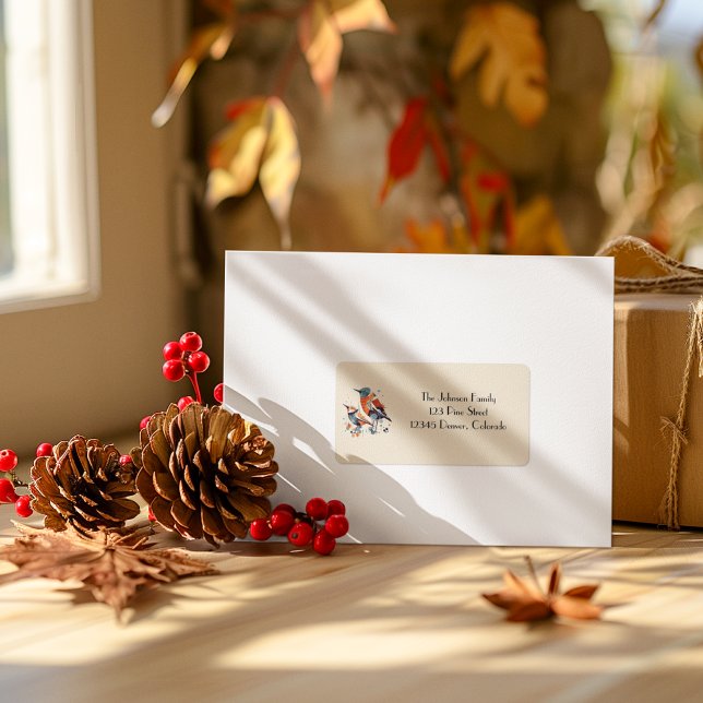 Etiqueta Scandi Aviary Duet, personalizado (Criador carregado)