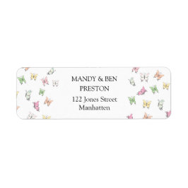 Etiqueta Schmetterlinge - adresskleber