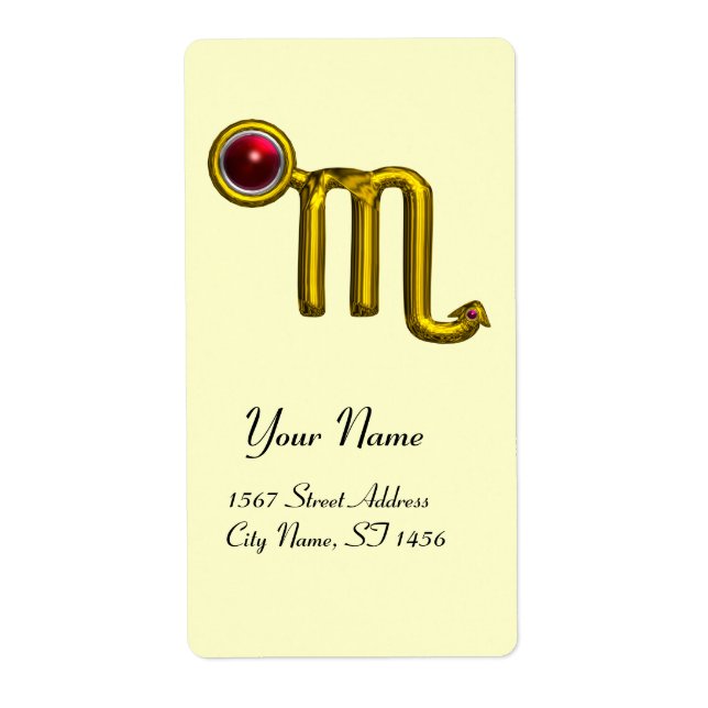 ETIQUETA SCORPIO ZODIAC ANIVERSÁRIO VERMELHO (Frente)