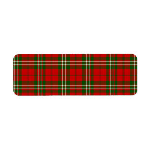 Etiqueta Scott tartan Red xadrez