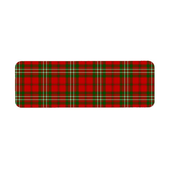 Etiqueta Scott tartan Red xadrez (Frente)