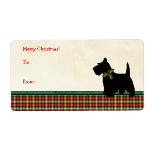 Etiqueta Scottie Dog - Xadrez tradicional personalizada de 