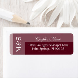 Etiqueta Script Chic Moderno Simples Burgundy