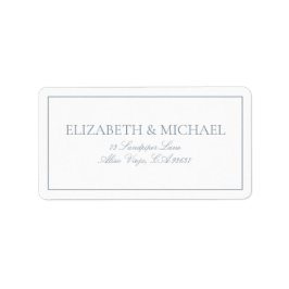 Etiqueta Script Clássico Azul Elegante