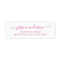 Script de Caligrafia Moderna Elegante Magenta Rosa