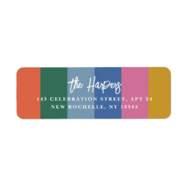 Etiqueta Script de pincel com risca brilhante colorido pers