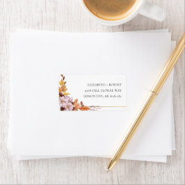 Etiqueta Script Floral de Resposta Rápida de Casamento de o