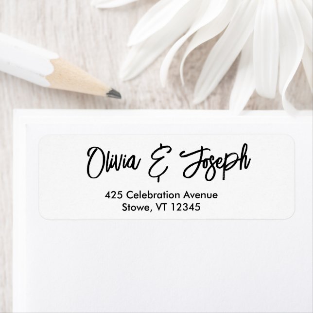 Etiqueta Script Simples de Mão Moderna Escrito (Insitu)