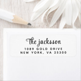 Etiqueta Script Simples de Mão Moderna Escrito