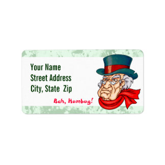 Etiqueta Scrooge Antigo