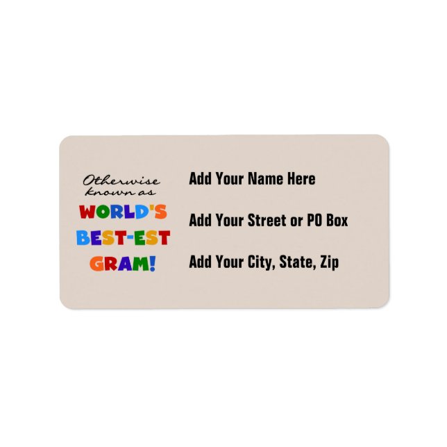 Etiqueta Se não sabido como presentes do grama do (Frente)