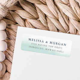 Etiqueta Seaglass Tides Costeira Watercolor Endereço de Dev